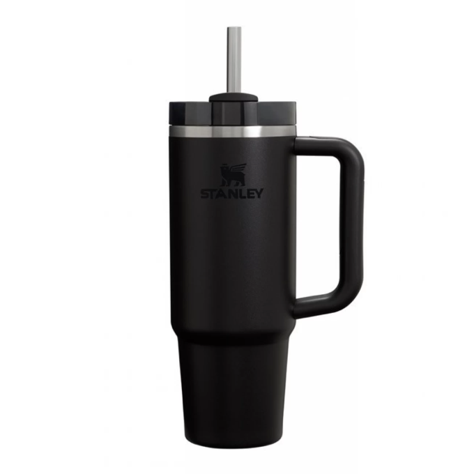 Термокружка Stanley Quencher H2.0 0,88 л с трубочкой, чёрная (10-11912-080)